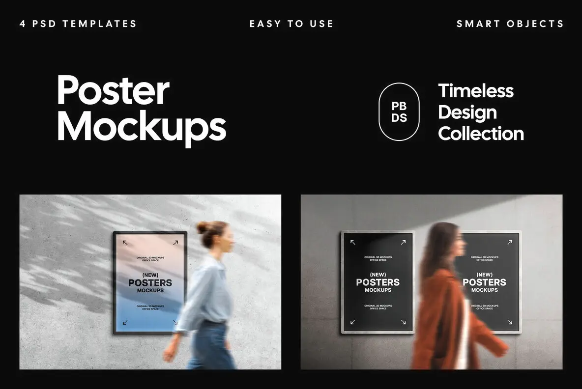 Concrete Wall Poster Mockups