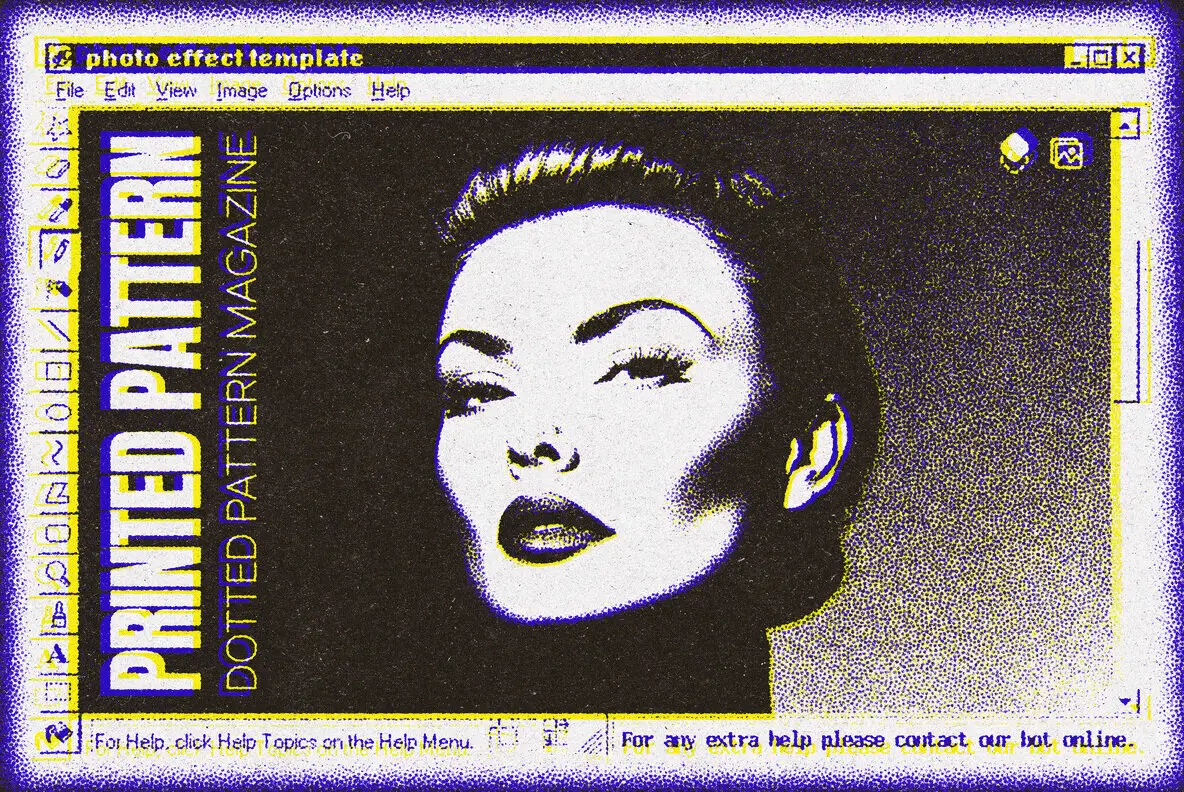 Printed Pattern Magazine Photo Effect