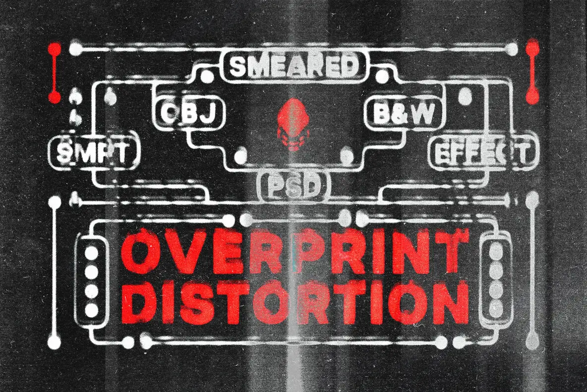 Smeared Overprint Distort Effect