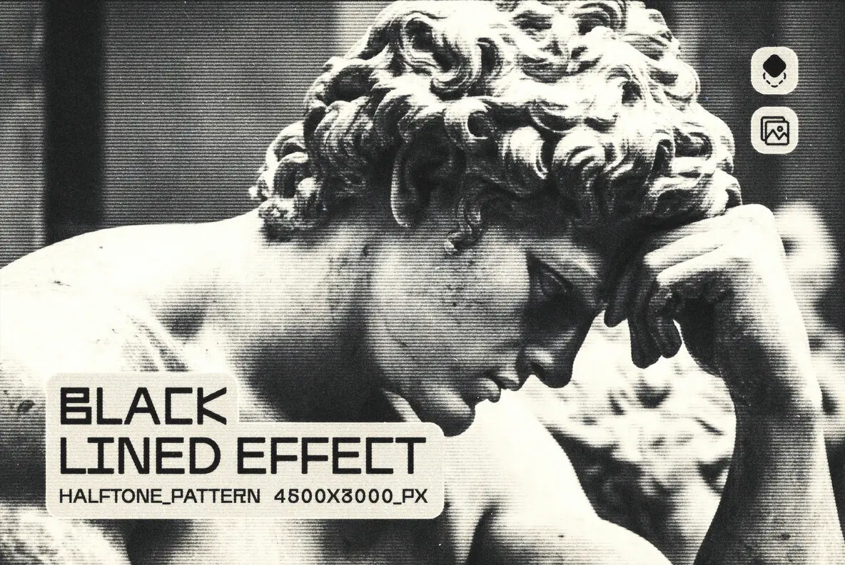 Black Lined Photo Effect