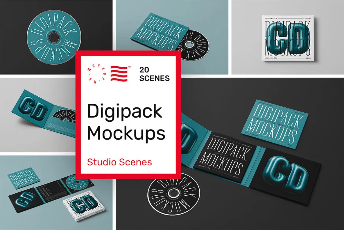 CD Digipack Mockups