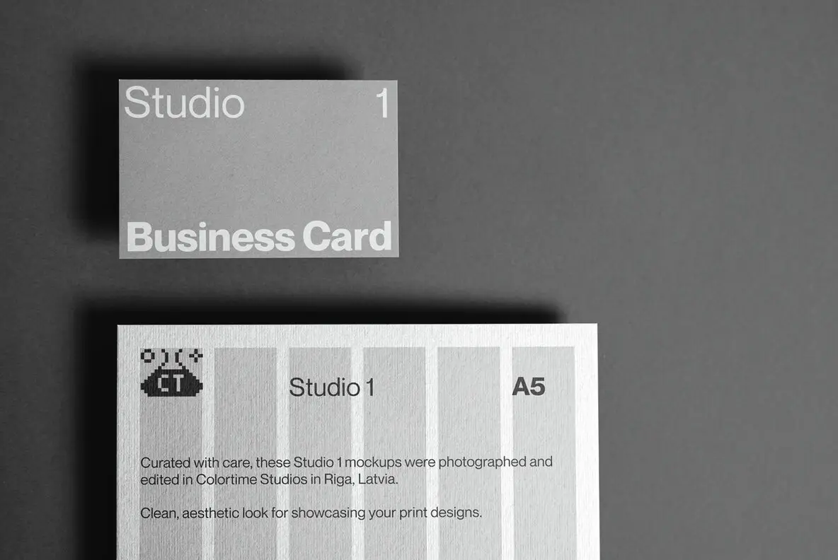 Business Card and A5 Mockup Stu 1