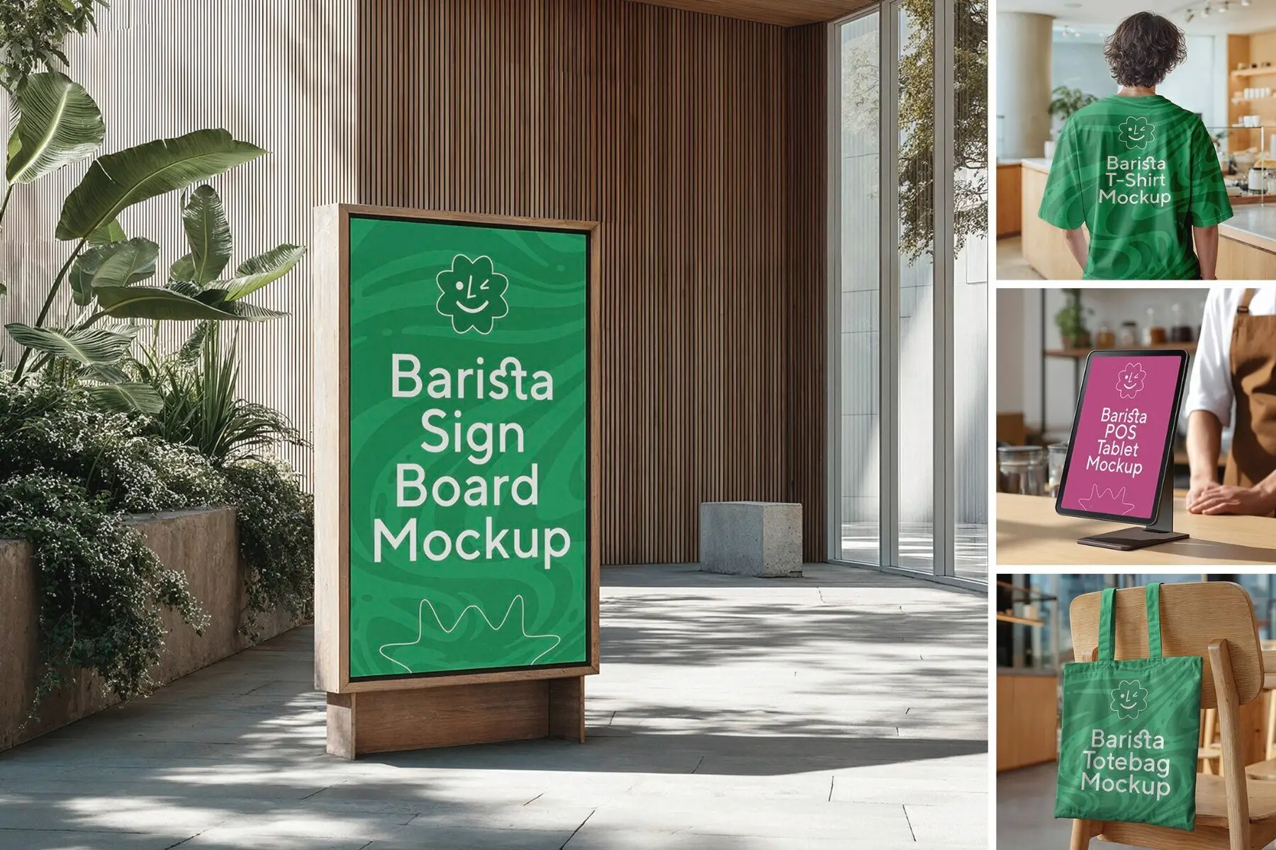 Barista Coffee Branding Mockups Vol. 2