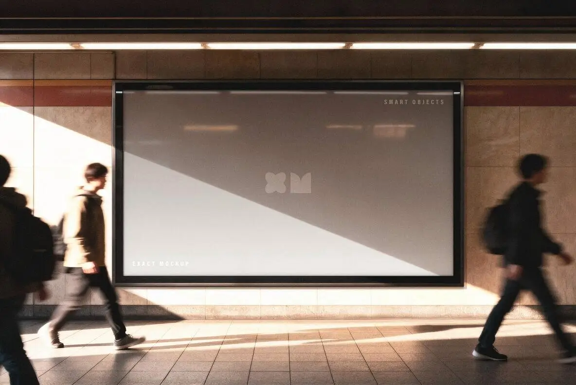 Subway Billboard Mockup