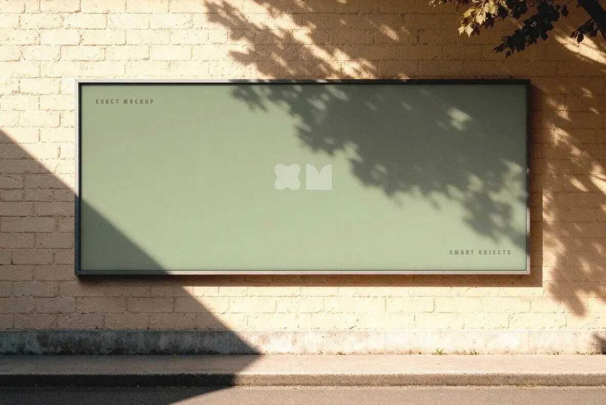 Outdoor Wall Billboard Mockup