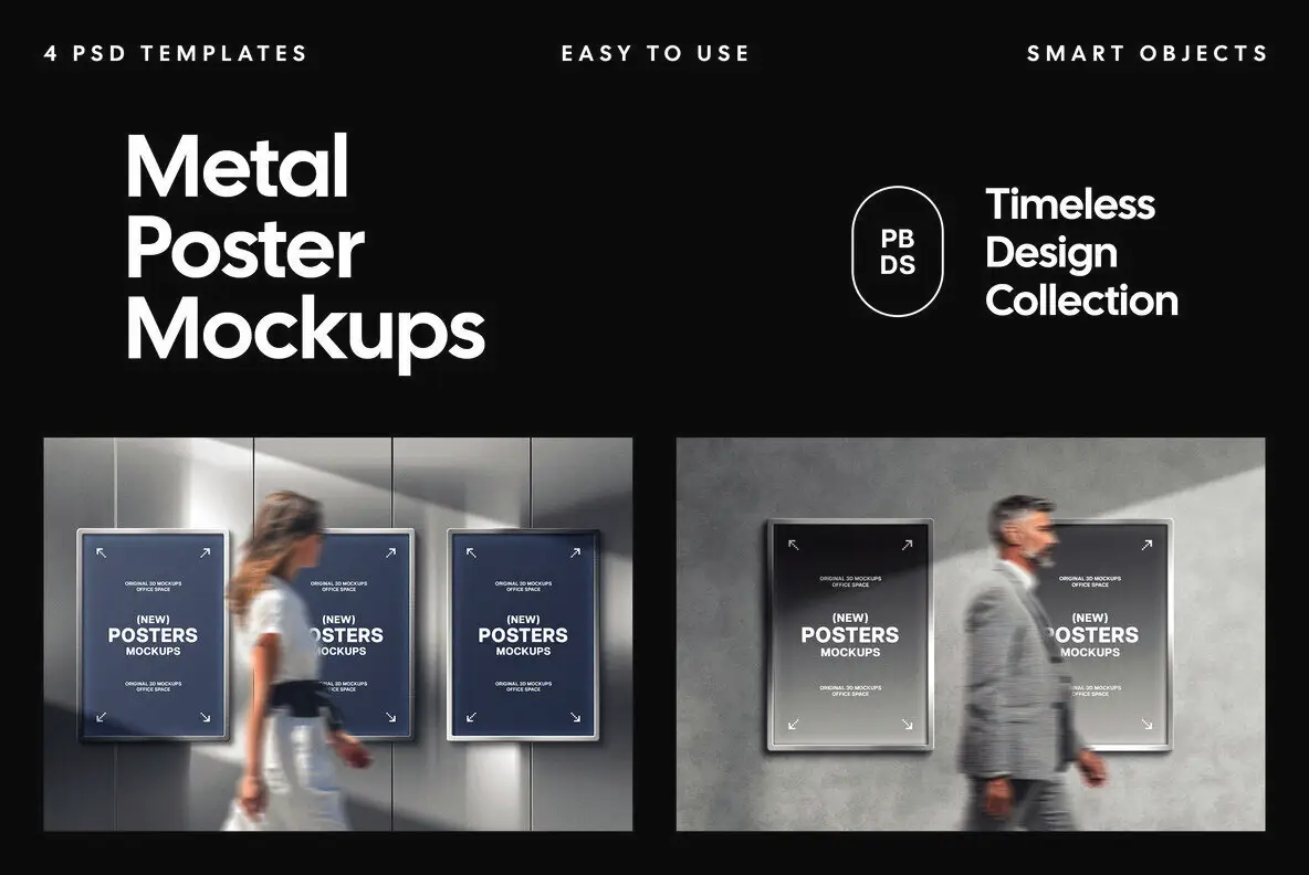 Metal Poster Mockups