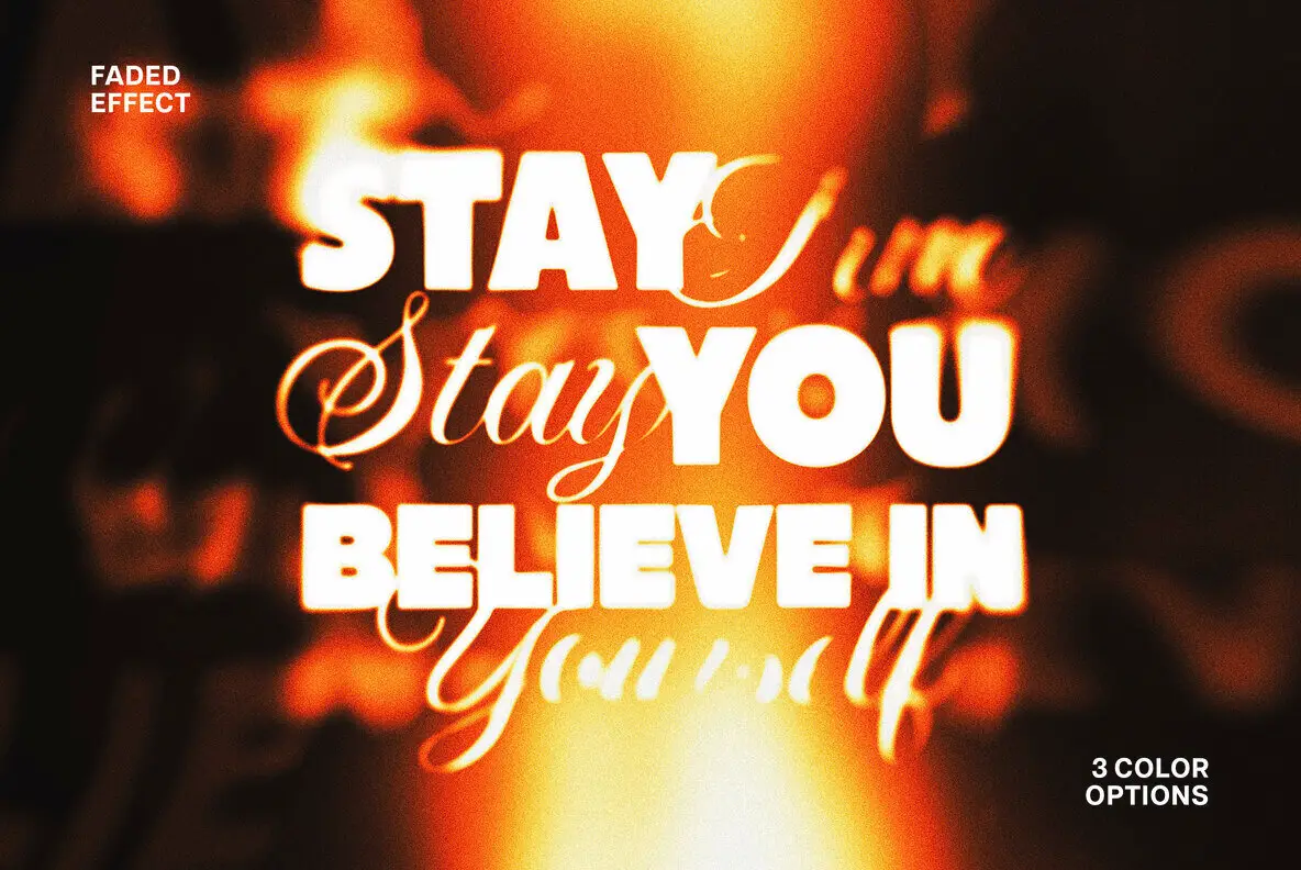 Acid Faded Text and Logo Effect