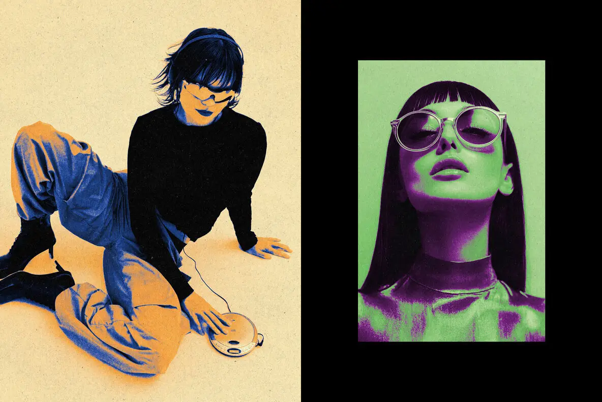 Acid Risoprint Photo Effect - YouWorkForThem
