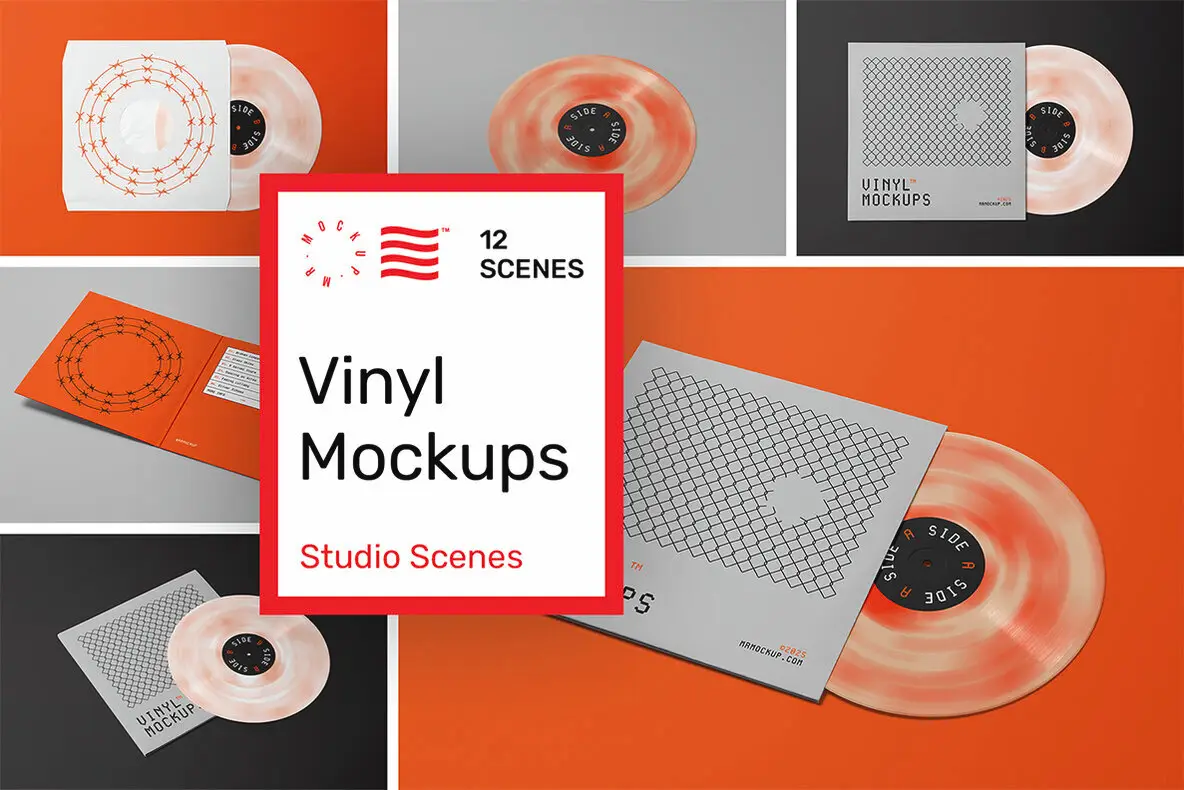 Vinyl Mockups - Studio Scenes