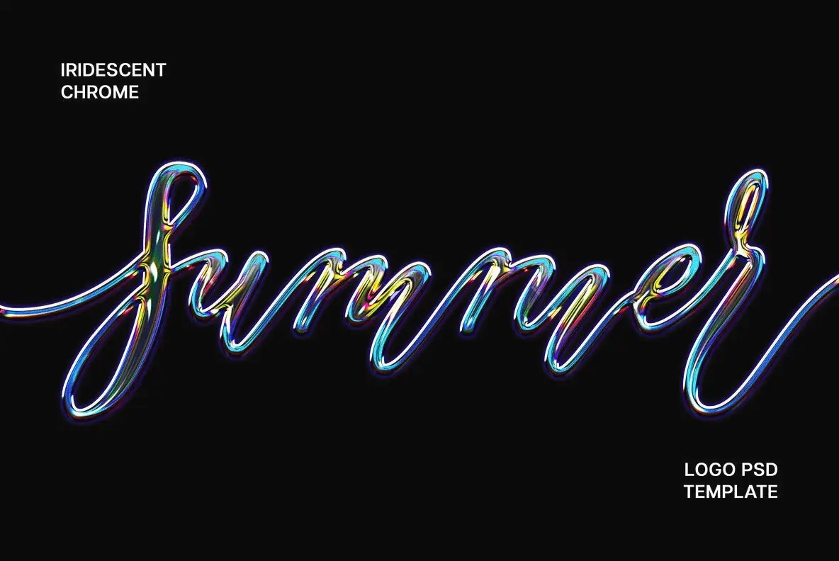 Iridescent Summer Chrome Effect