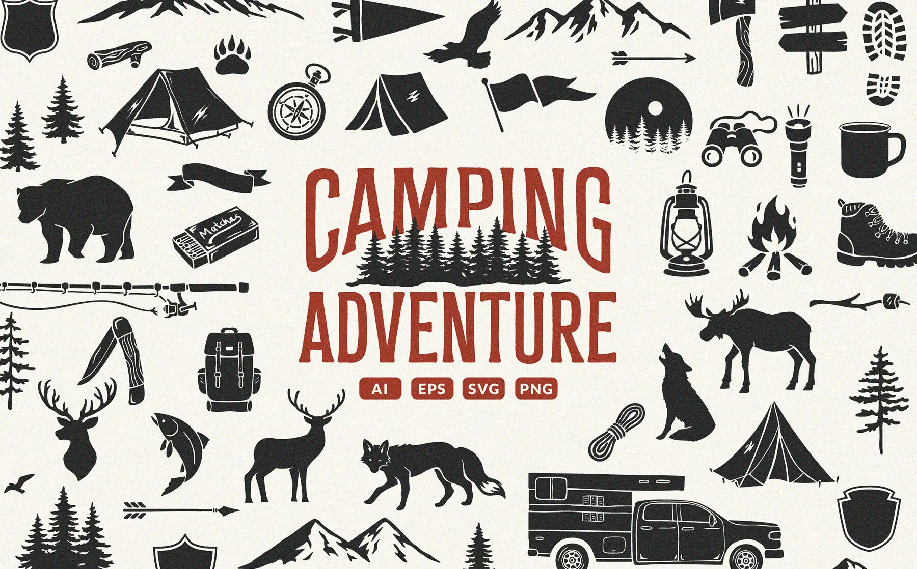 Camping Adventure Graphic Set