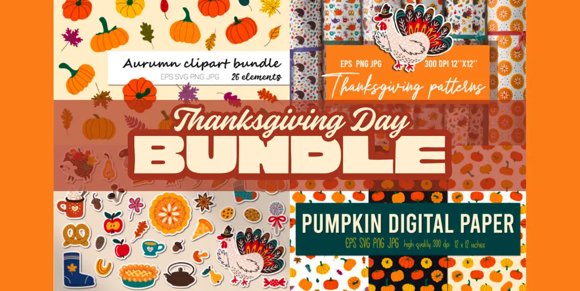 Thanksgiving Day Patterns & Cliparts