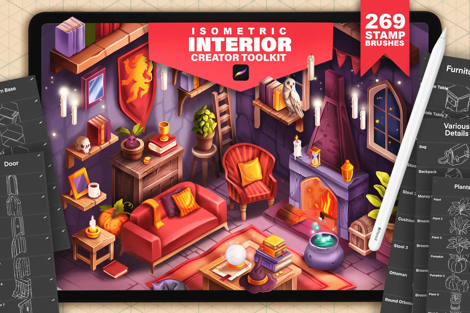 Isometric Interior Procreate Creator