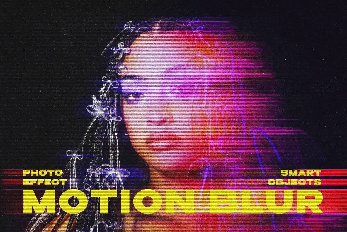 Blurry Lined Motion Photo Effect