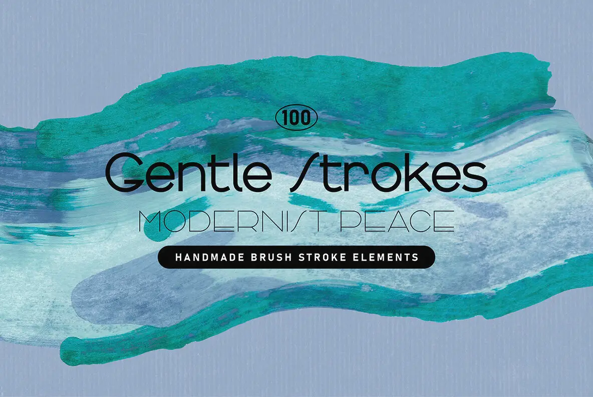 Gentle Strokes Abstract Elements