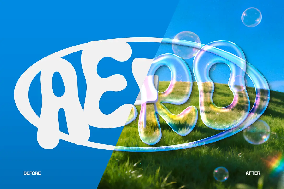 Frutiger Aero Text Effect - Dreamy Glass Typography Psd Template ...
