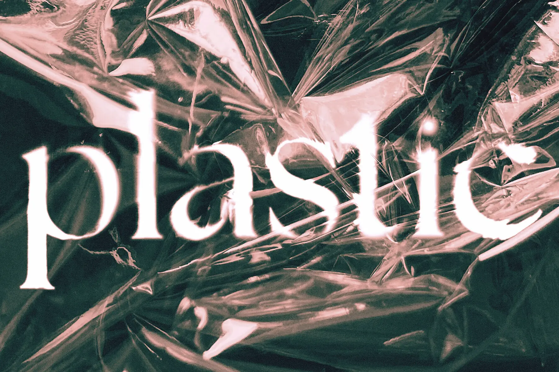 Distorted Plastic Text Effect Mockup