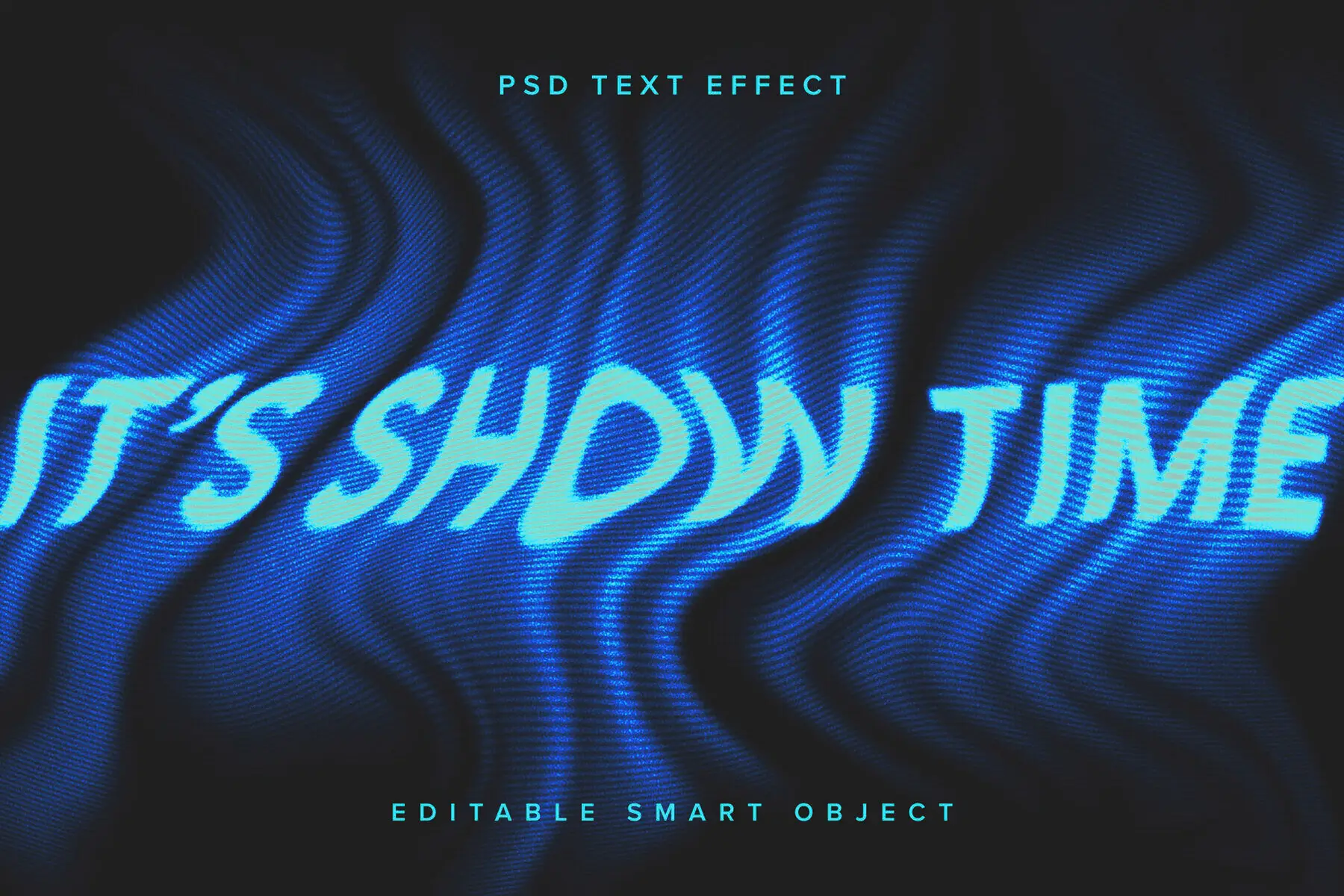 Dissolving Glow Text Effect Mockup