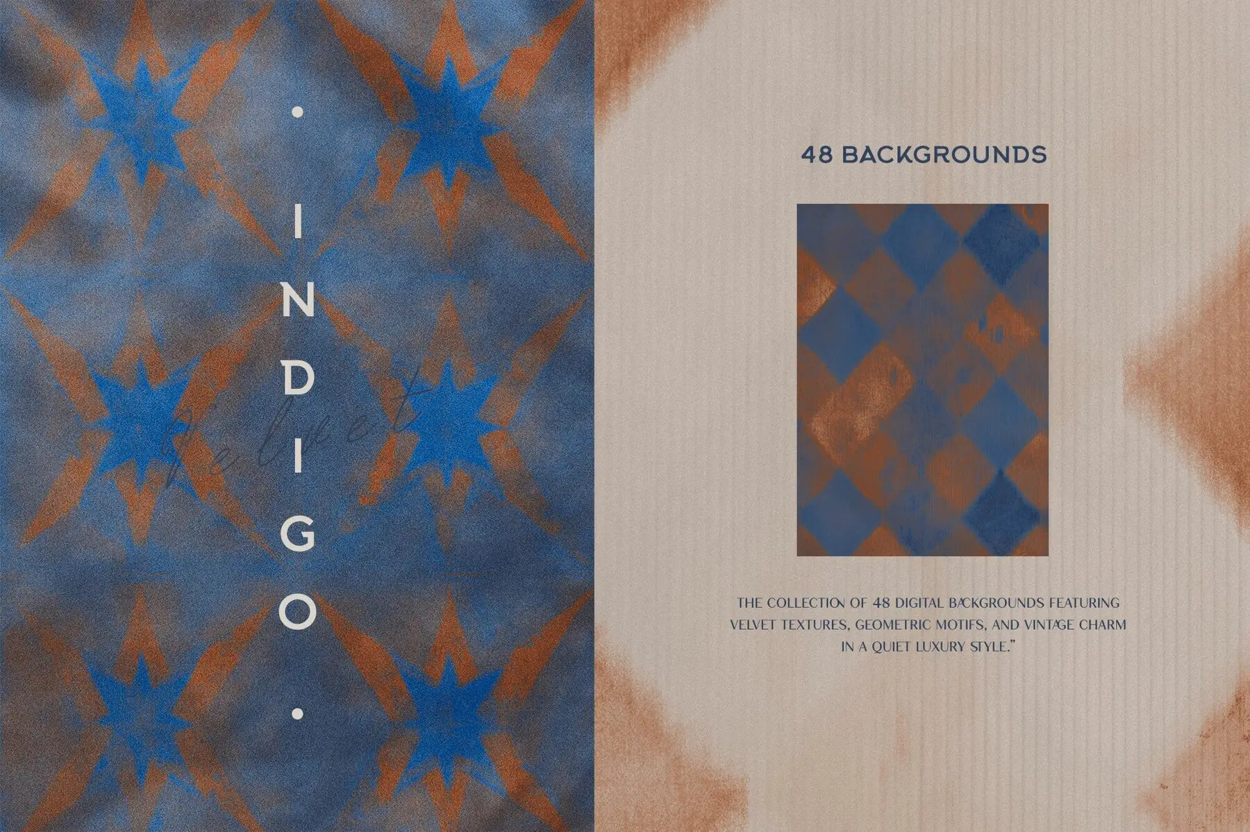 Indigo Velvet Textured Backgrounds