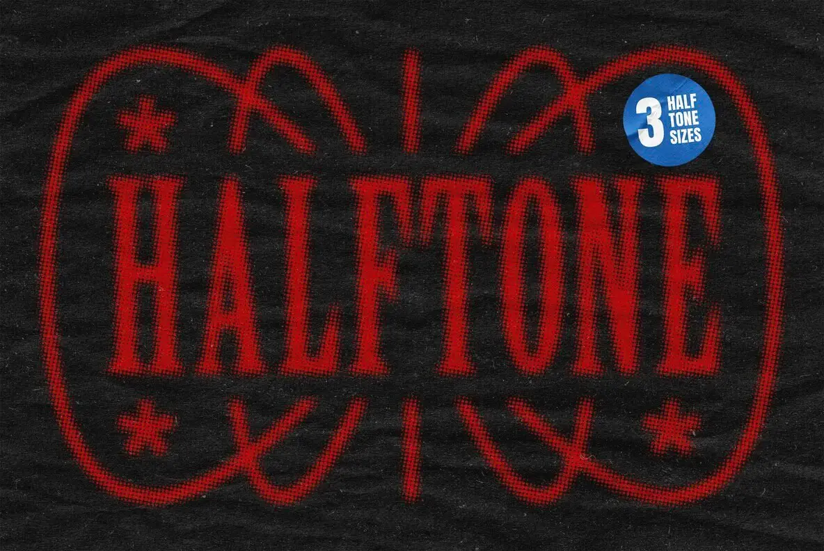 Halftone Paper Text Effect