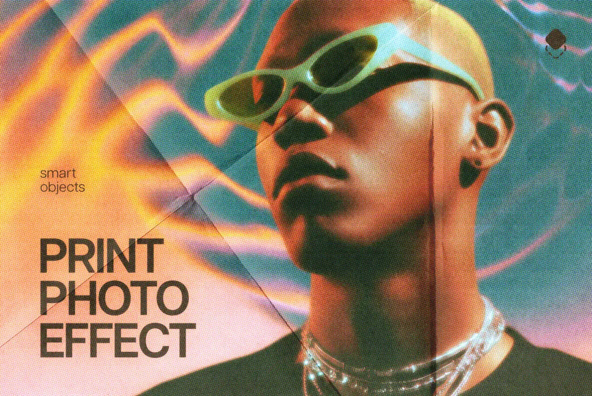 Halftone Print Photo Effect