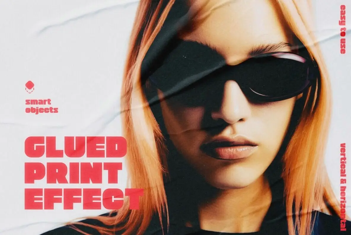 Glued Print Photo Effect