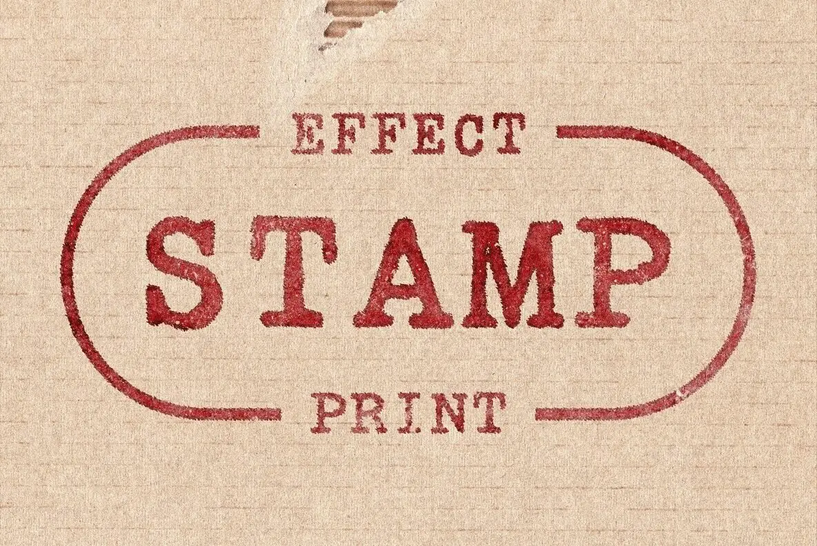 Stamp Print Text and Logo Effect