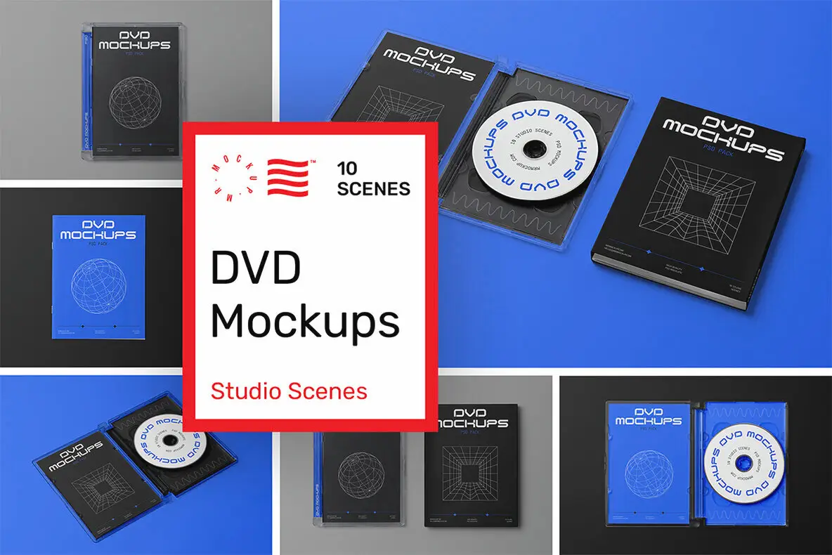 DVD Digipack Mockups - Studio Scenes