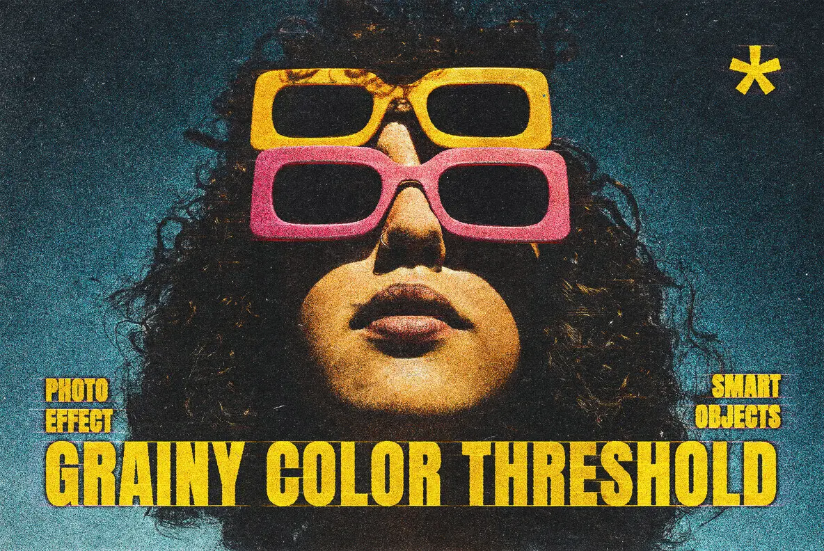 Grainy Colored Threshold Photo Effect
