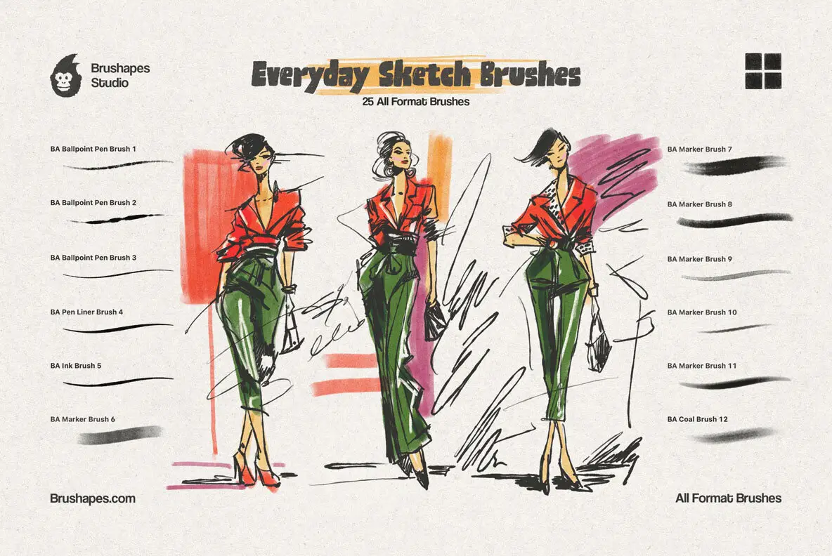 Everyday Sketch Multi App Brushes