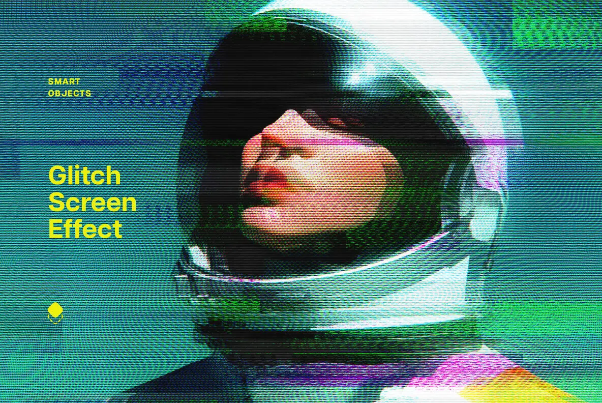 Screen Glitch Photo Effect