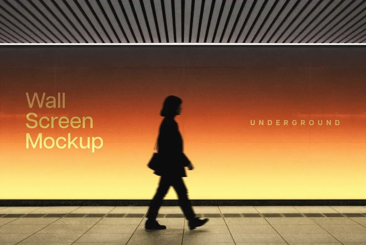 Underground Wall Screen Mockup