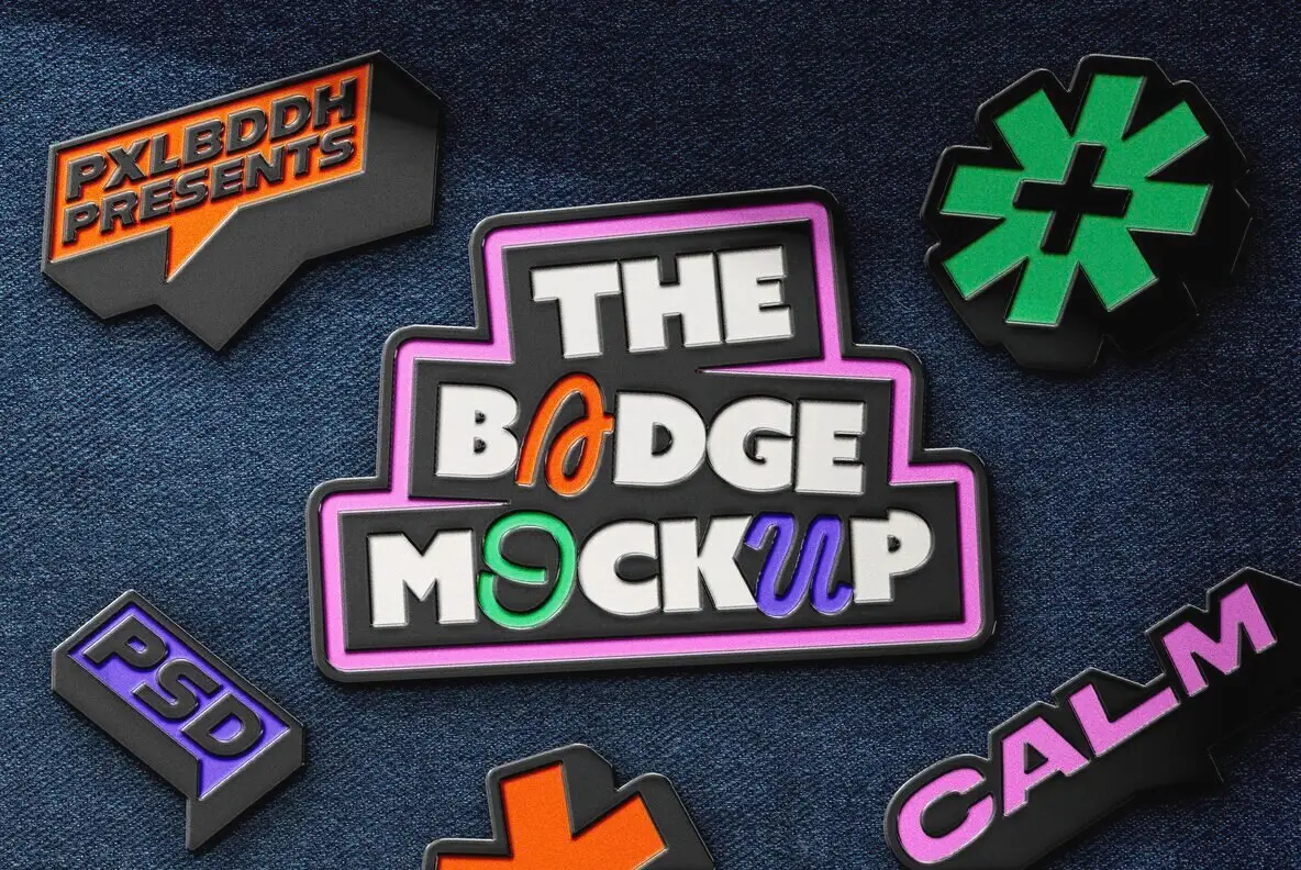 Pin Badge Mockup