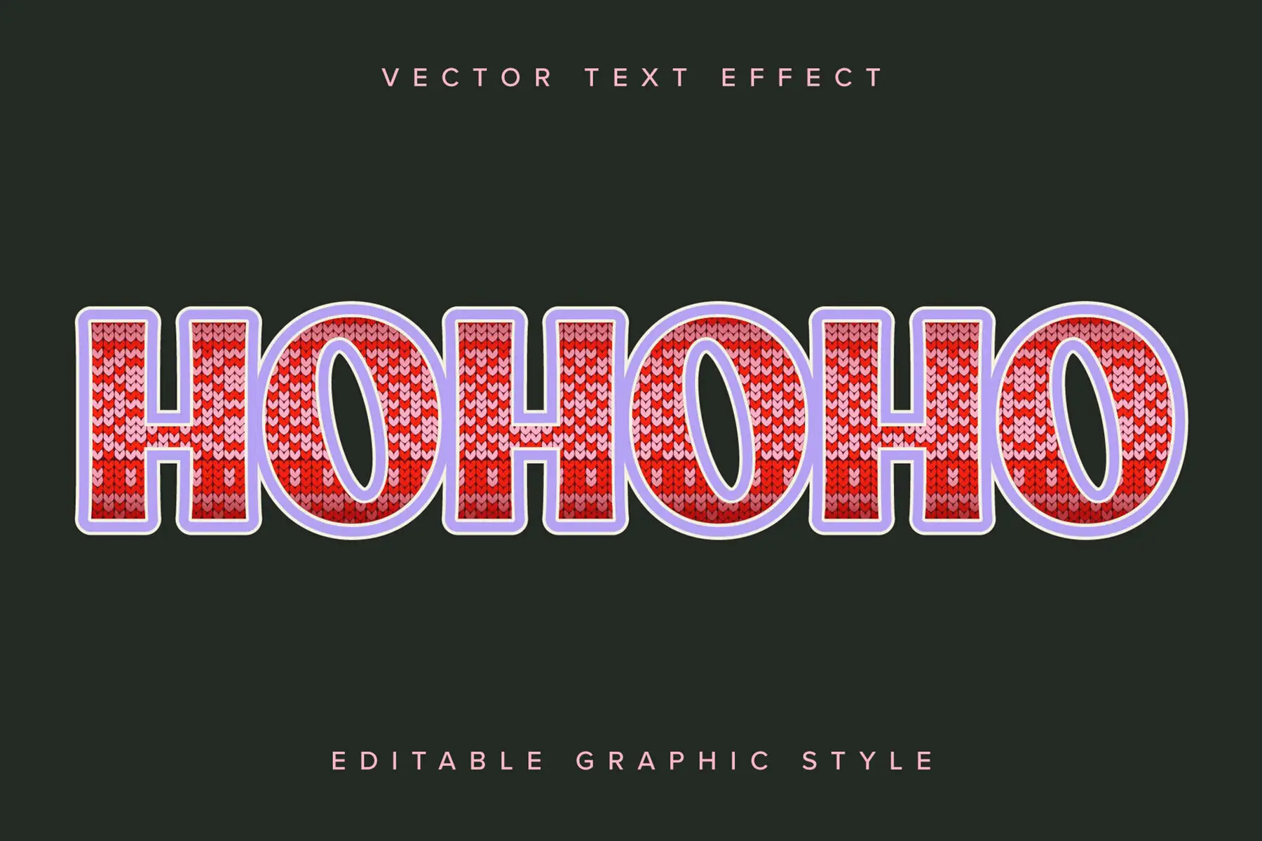 Christmas Sweater Text Effect Mockup