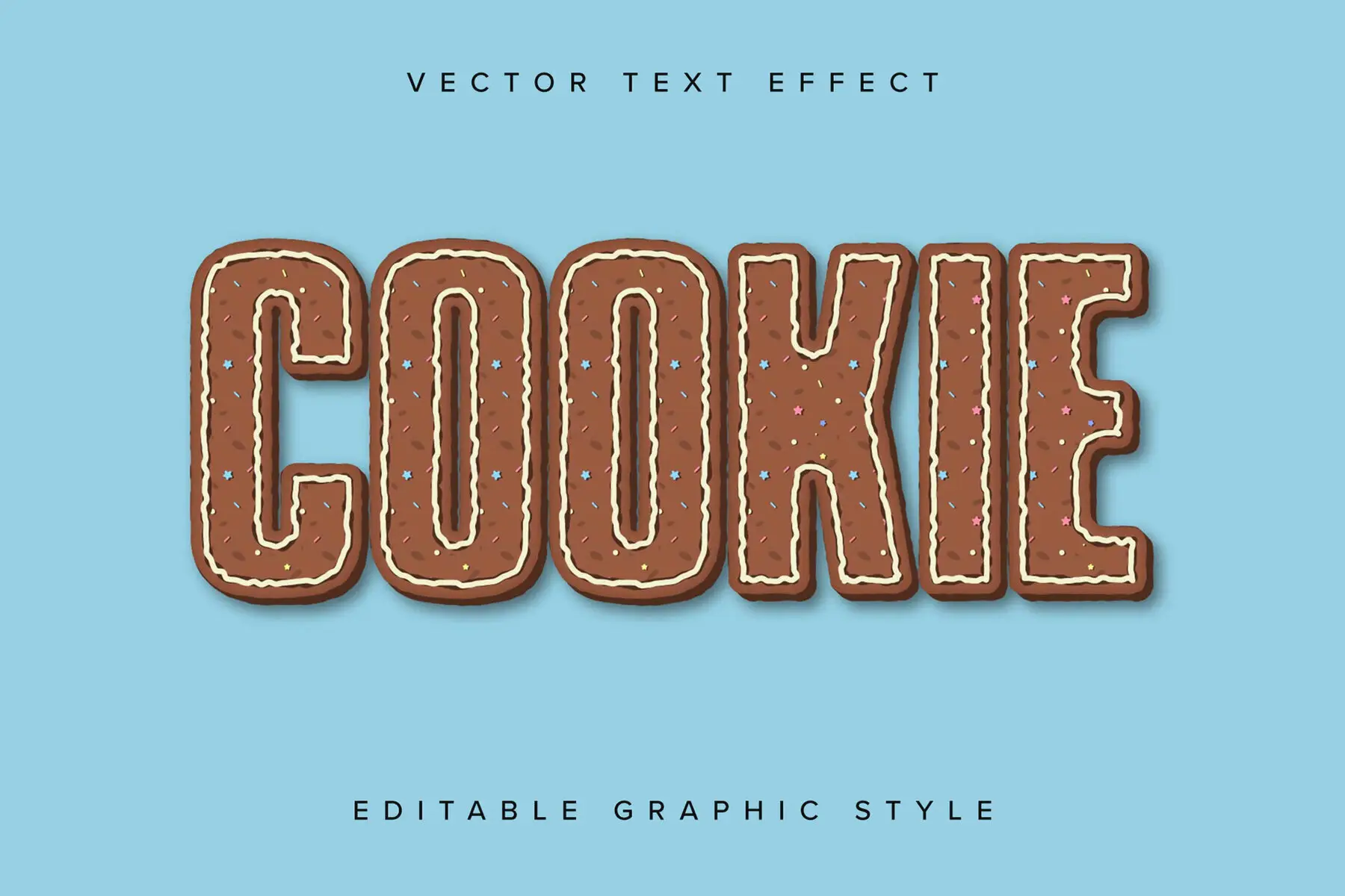 Cookie Text Effect Mockup