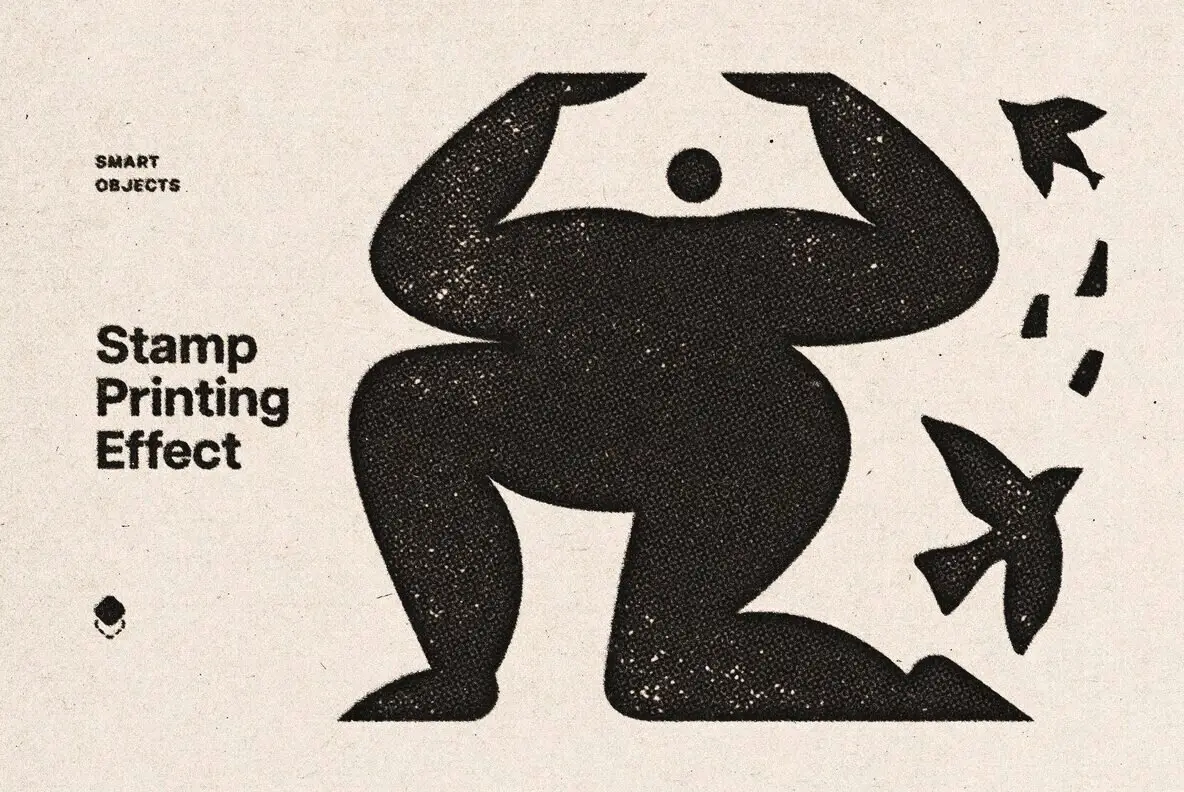 Vintage Stamp Print Effect