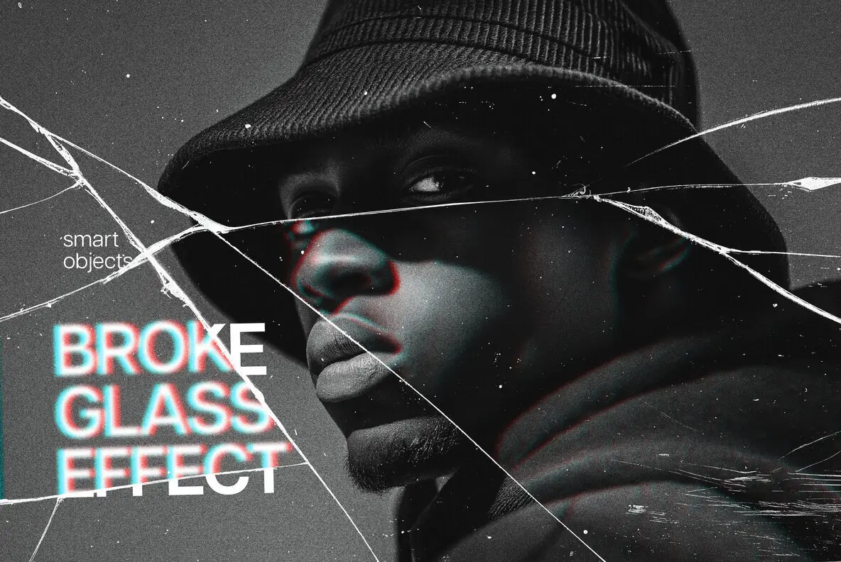 Broken Glass Photo Effect