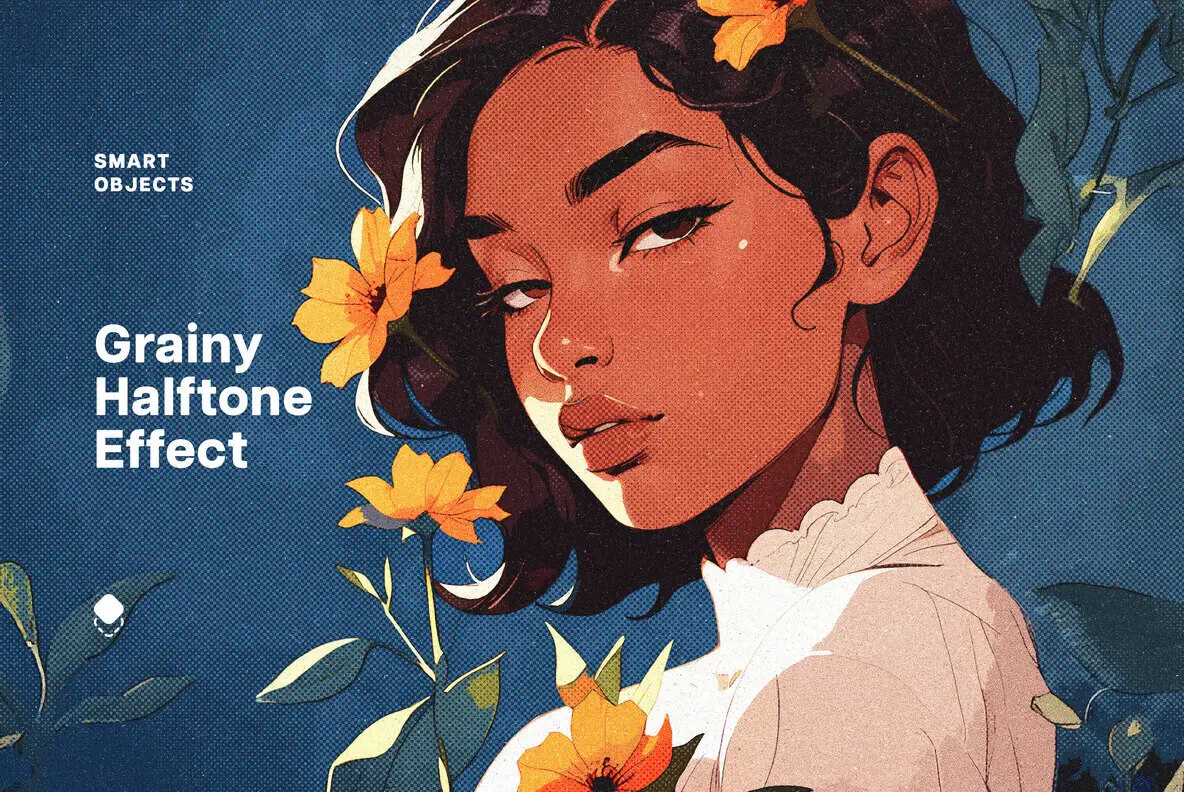 Grainy Halftone Photo Effect