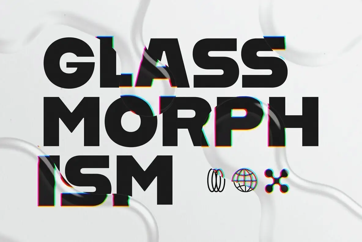 Glass Morphism Text Effects