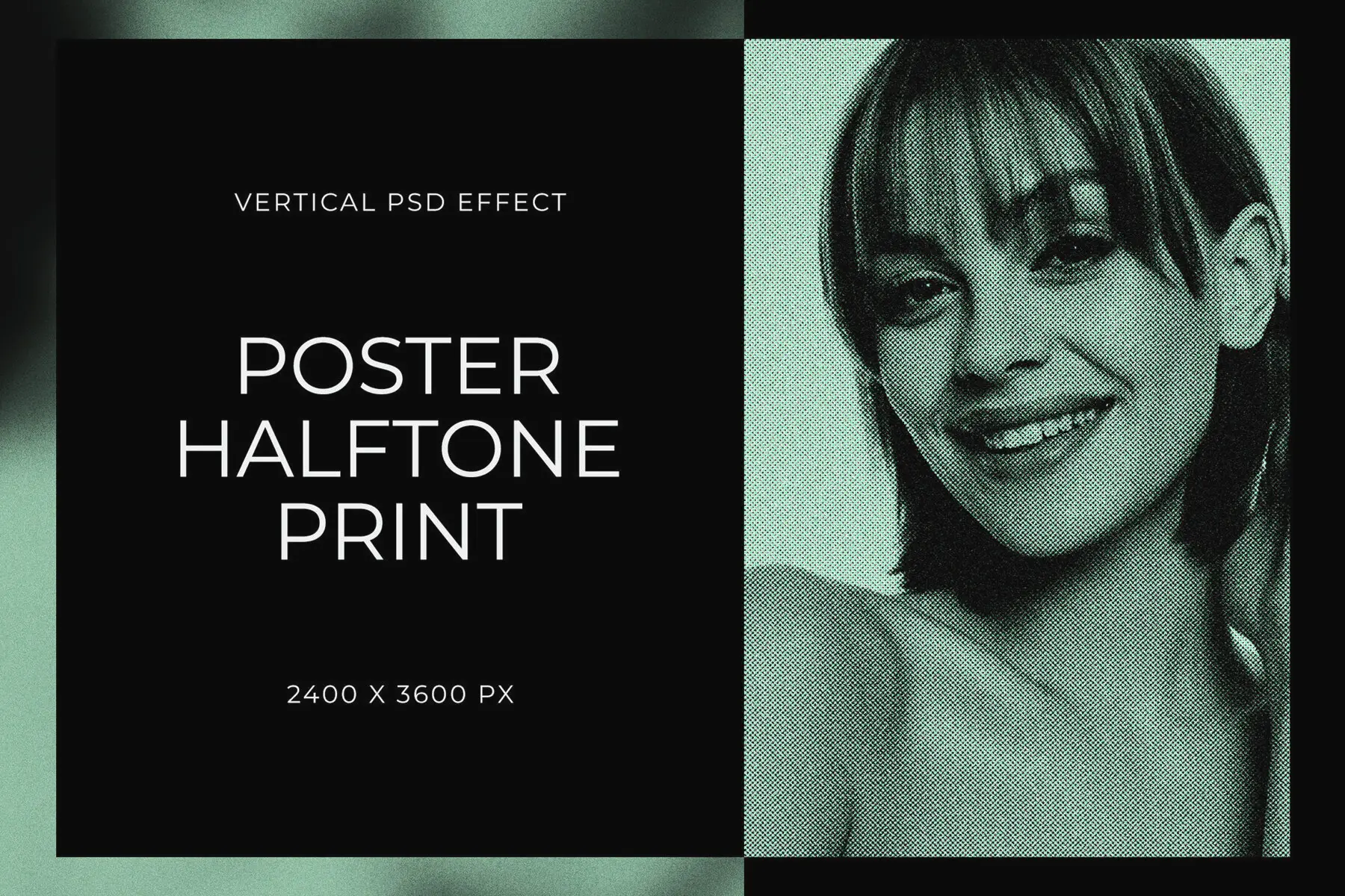 Poster Print Texture Vertical Image Effect Mockup