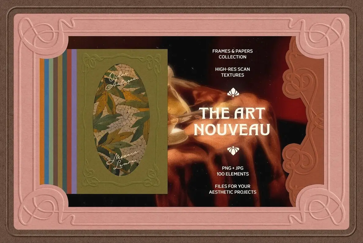 Art Nouveau Papers and Frames