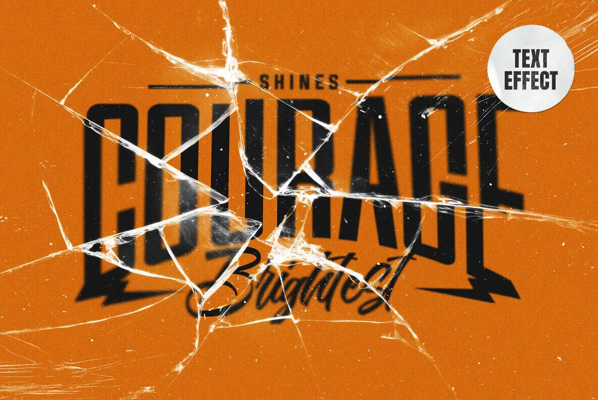 Broken Glass Text and Logo Effect