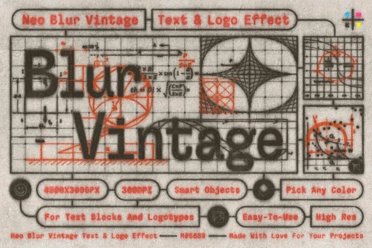 Neo Blur Vintage Text and Logo Effect