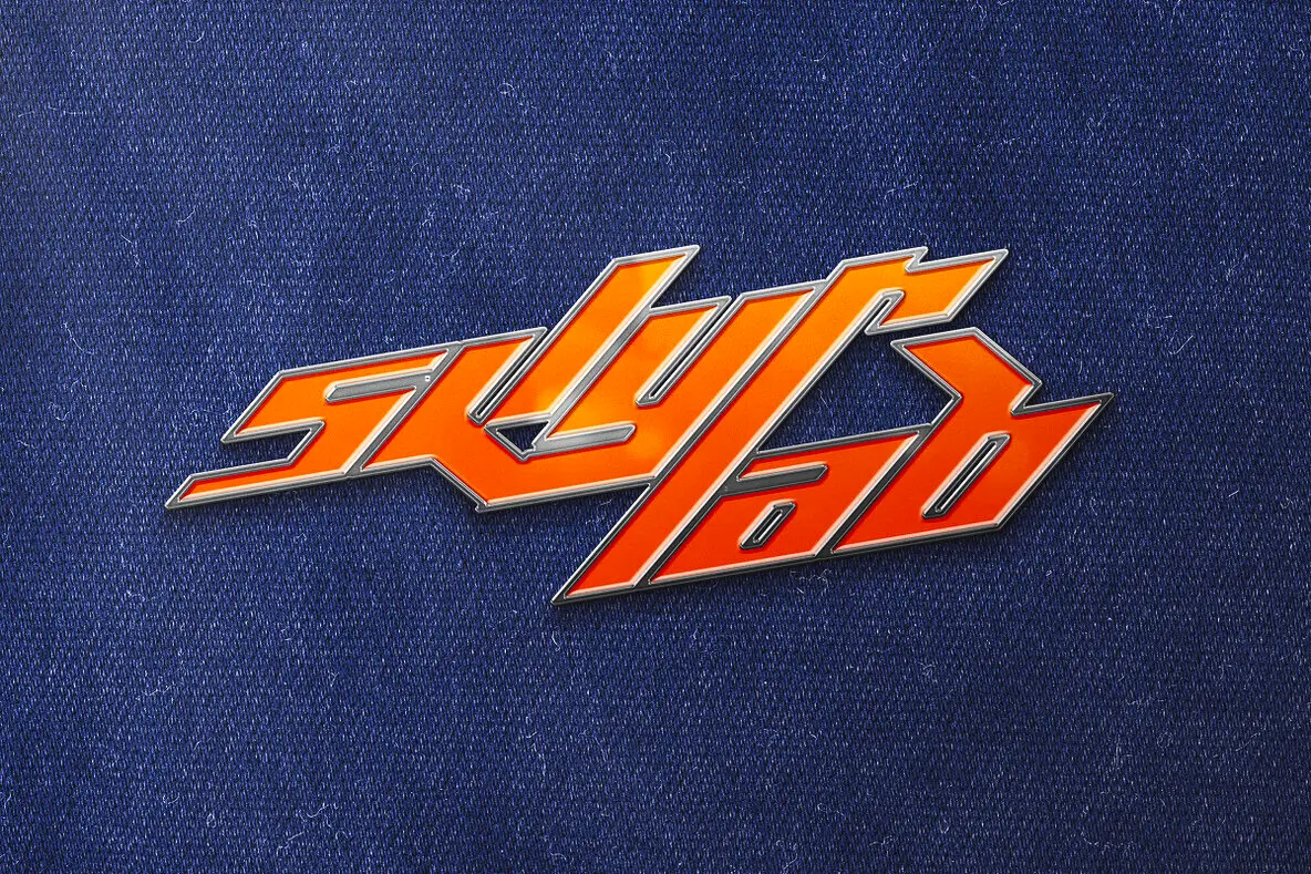 Enamel Pin Mockups Graphics - Denim Texture Scene