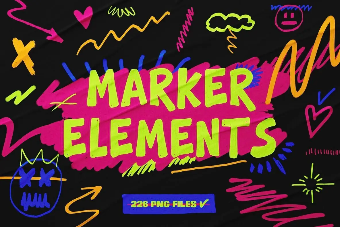 226 PNG Marker Elements