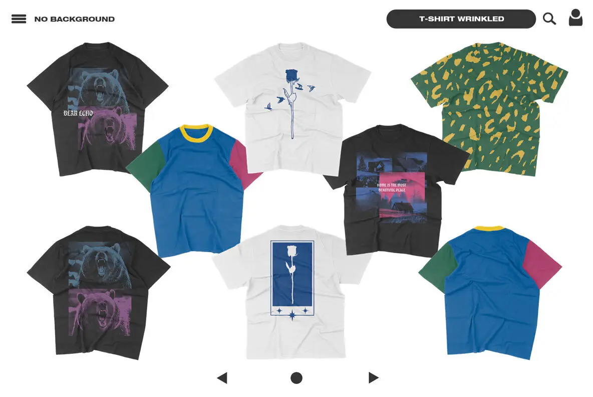 T-shirt Wrinkled Mockup