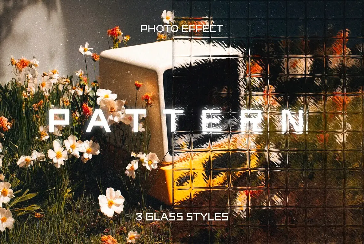 Pattern Glass Photo Effect