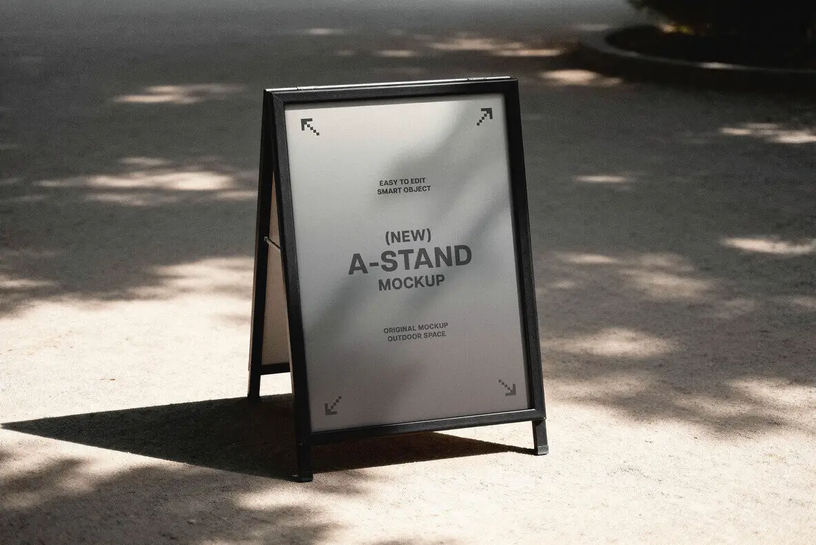 Outdoor A-Stand Mockup
