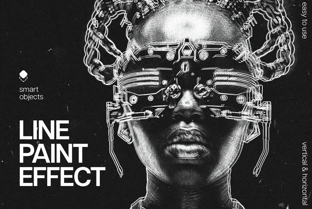 Line Paint Photo Effect