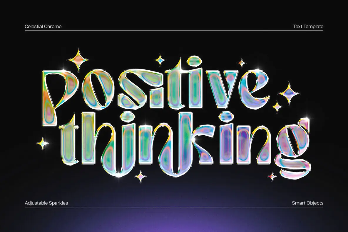 Celestial Chrome Text and Logo Effect